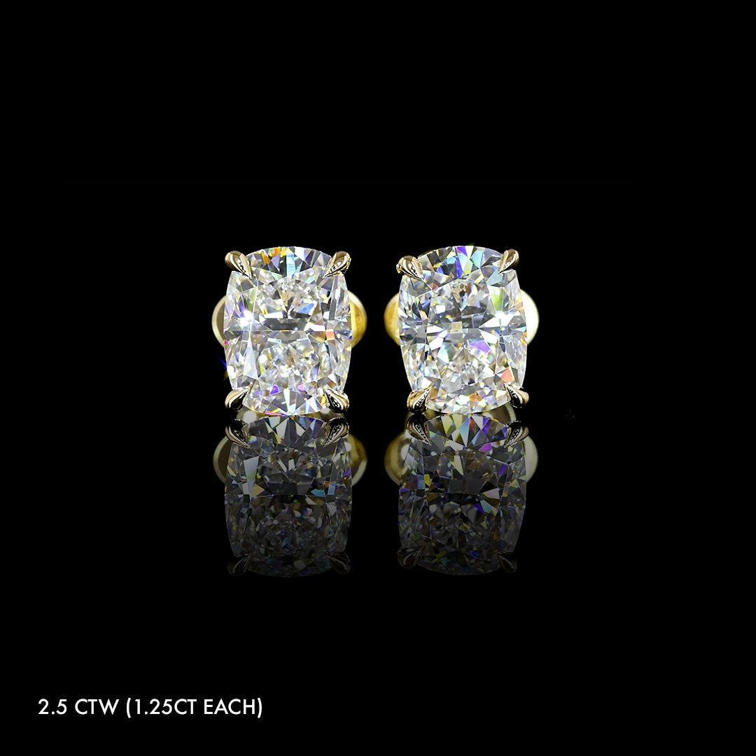 Classic Lab Grown Diamond Elongated Cushion Studs