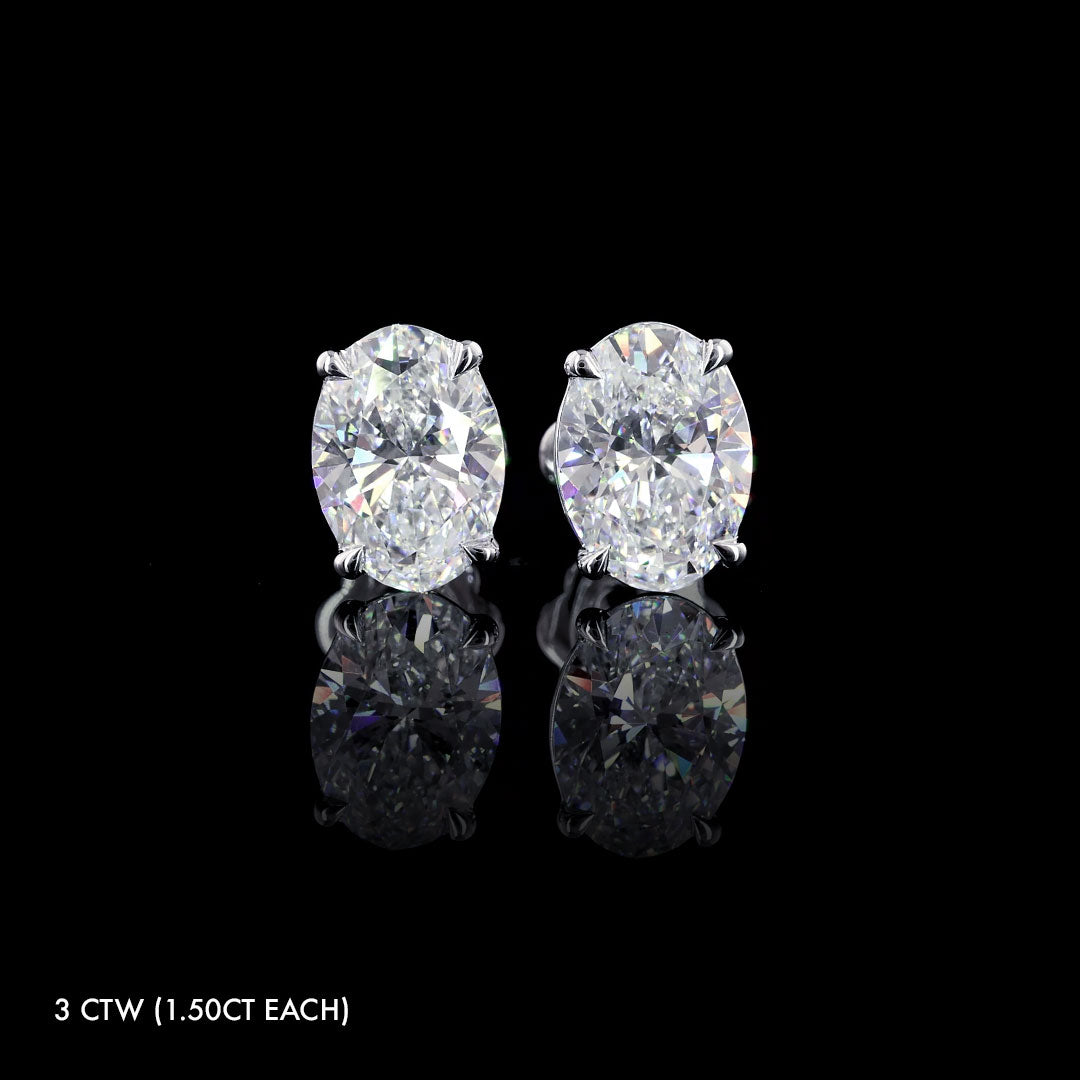 Classic Lab Grown Diamond Oval Studs