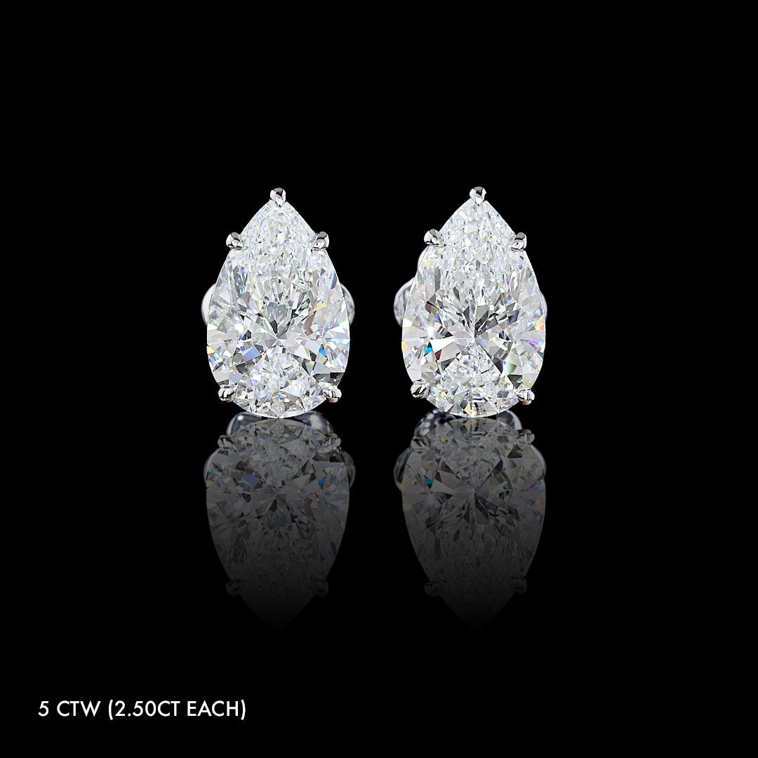 Luxe Lab Grown Diamond Pear Studs