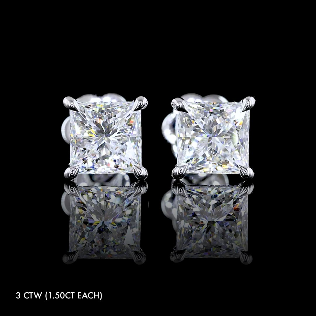 Classic Lab Grown Diamond Princess Studs