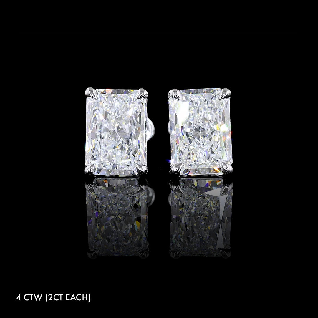 Luxe Lab Grown Diamond Radiant Studs