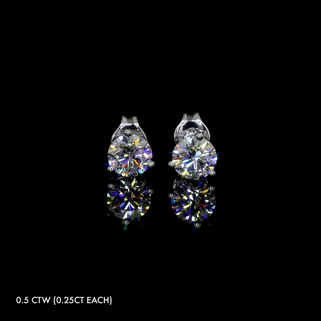 Mini Lab Grown Diamond Round Studs