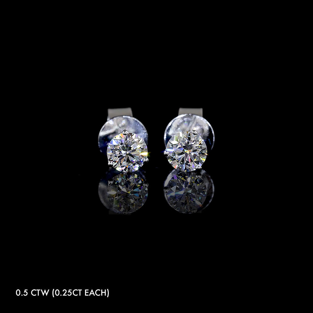 Mini Lab Grown Diamond Round Studs