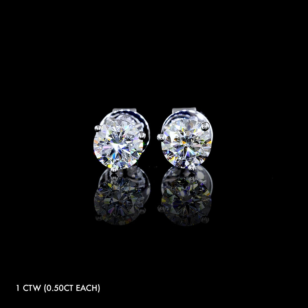 Petite Lab Grown Diamond Round Studs