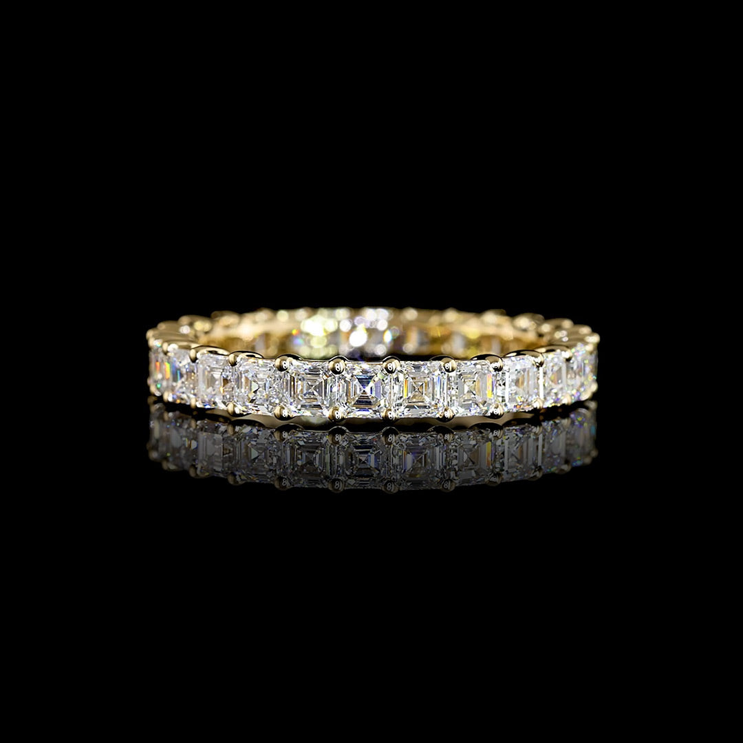2 CTW Asscher Lab Grown Diamond Eternity Band