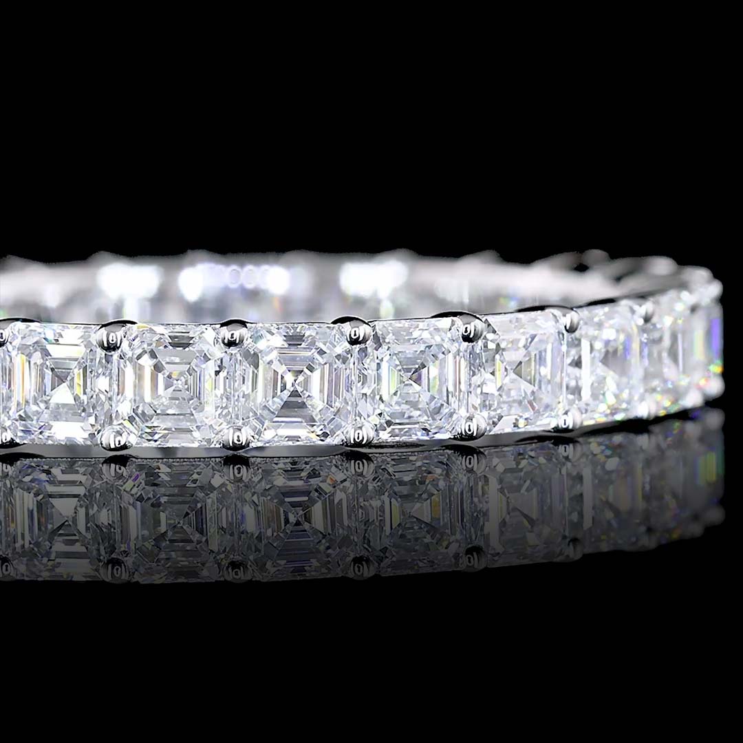 2 CTW Asscher Lab Grown Diamond Eternity Band