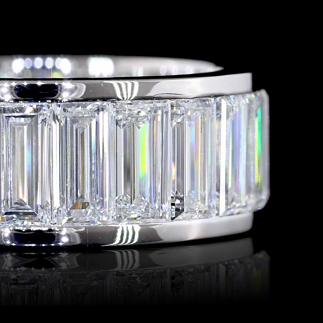 6 CTW Baguette Channel Set Lab Grown Diamond Eternity Band