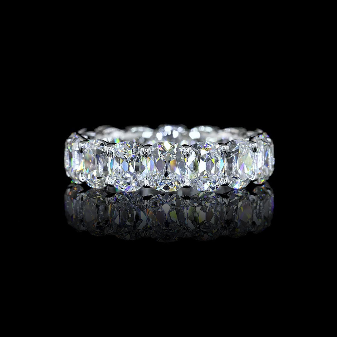 7.5 CTW Antique Cushion Lab Grown Diamond Eternity Band
