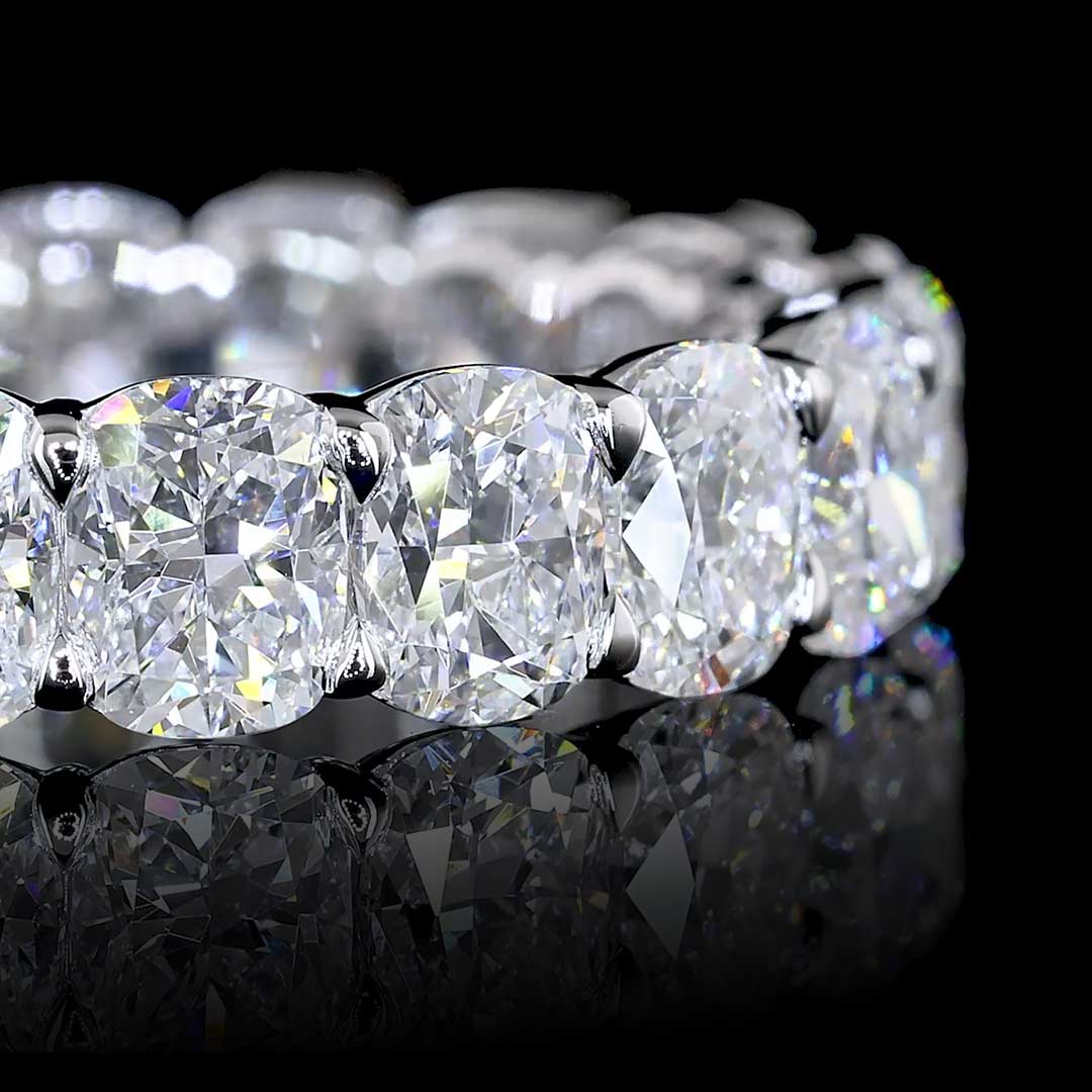 5 CTW Cushion Lab Grown Diamond Eternity Band