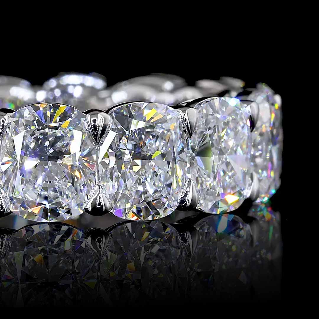 7.5 CTW Cushion Lab Grown Diamond Eternity Band