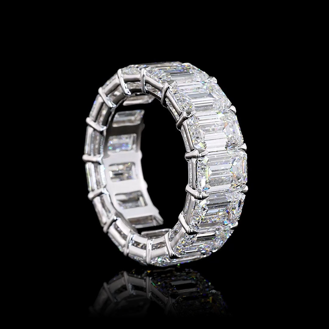 15 CTW Emerald Lab Grown Diamond Eternity Band
