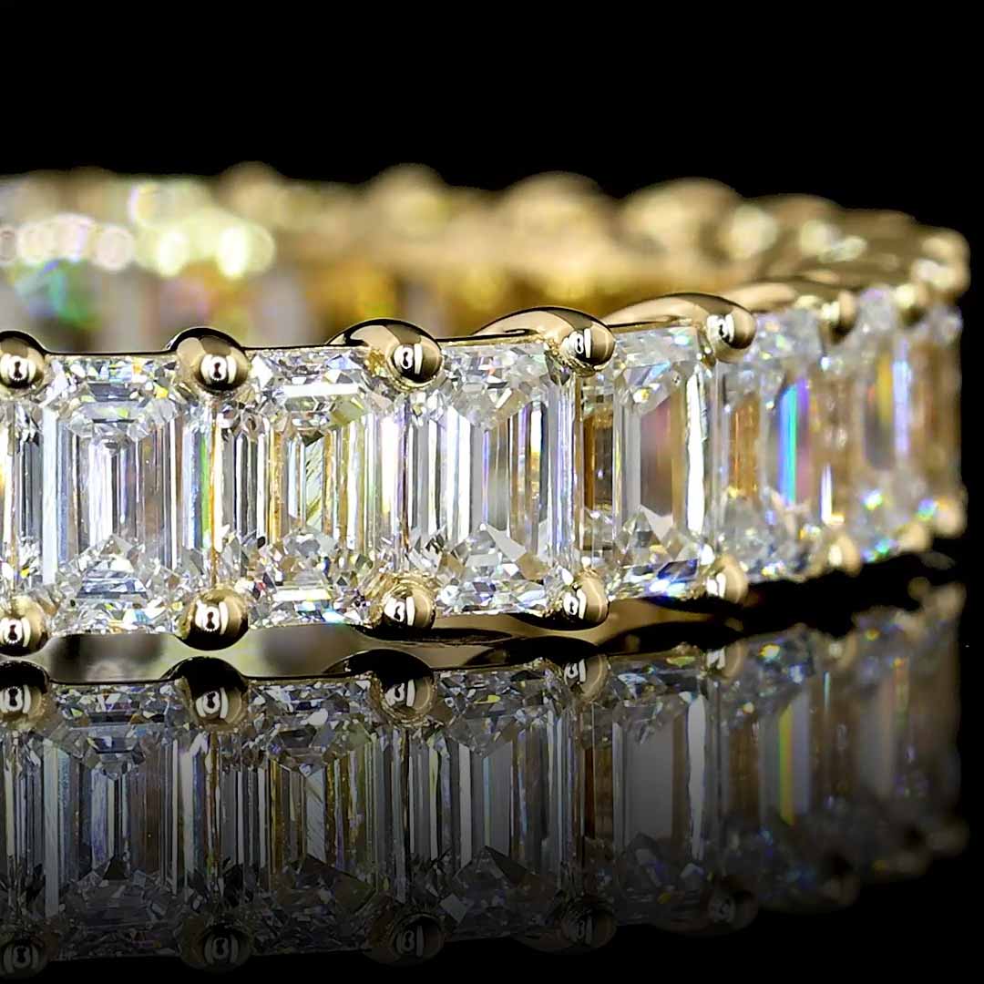 2 CTW Emerald Lab Grown Diamond Eternity Band