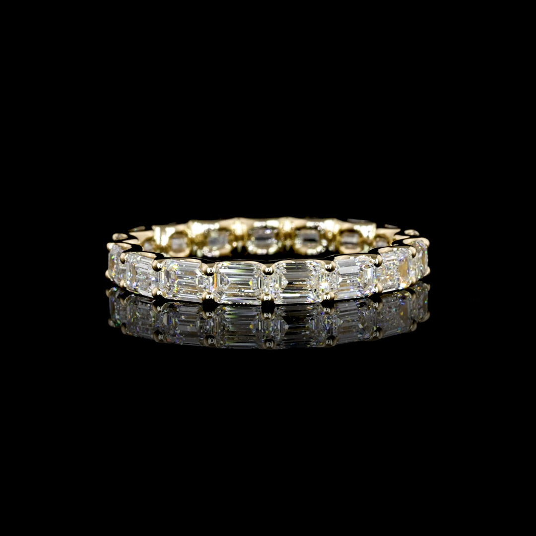 2 CTW East-West Emerald Lab Grown Diamond Eternity Band