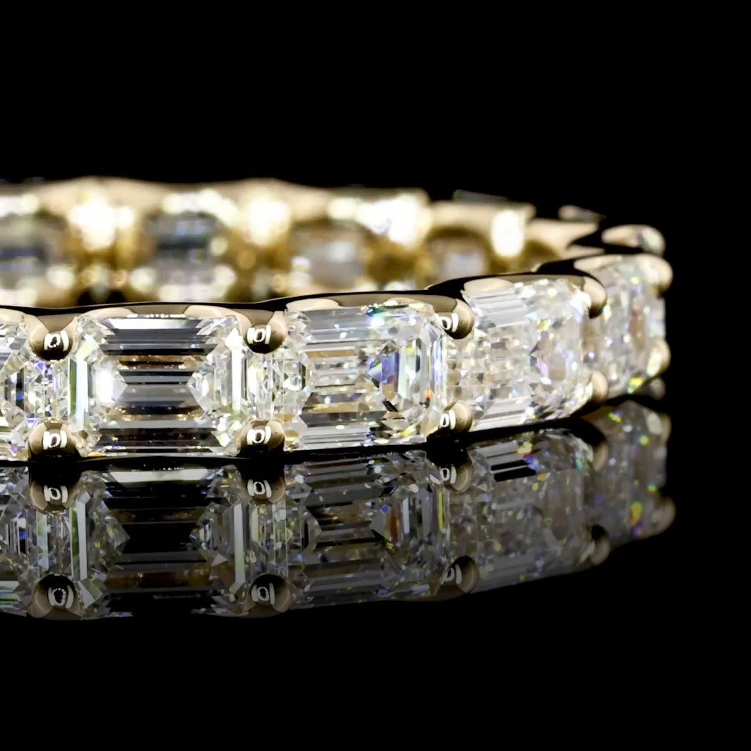 2 CTW East-West Emerald Lab Grown Diamond Eternity Band