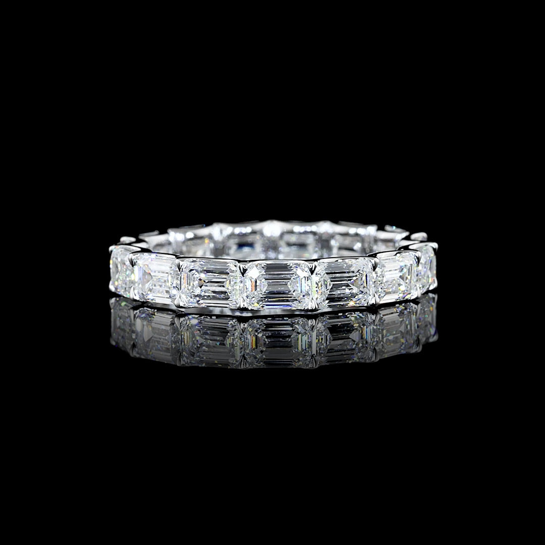 3 CTW East-West Emerald Lab Grown Diamond Eternity Band