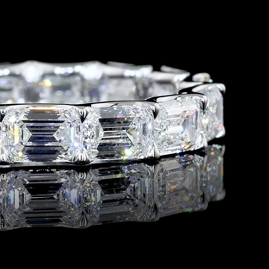 3 CTW East-West Emerald Lab Grown Diamond Eternity Band