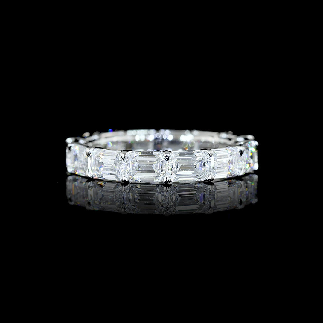 4 CTW East-West Emerald Lab Grown Diamond Eternity Band