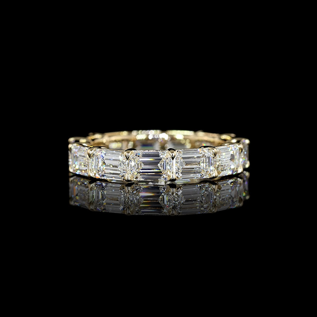 4 CTW East-West Emerald Lab Grown Diamond Eternity Band