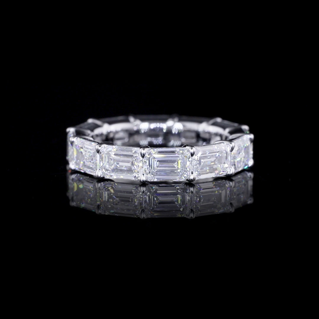 6 CTW East-West Emerald Lab Grown Diamond Eternity Band
