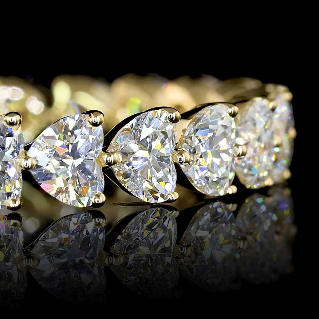 2.25 CTW East-West Heart Lab Grown Diamond Eternity Band