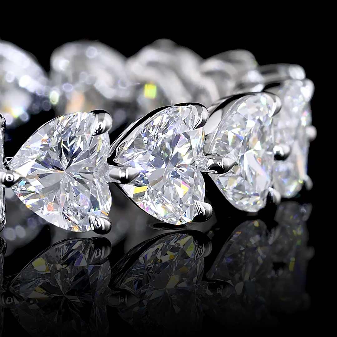 4.5 CTW East-West Heart Lab Grown Diamond Eternity Band
