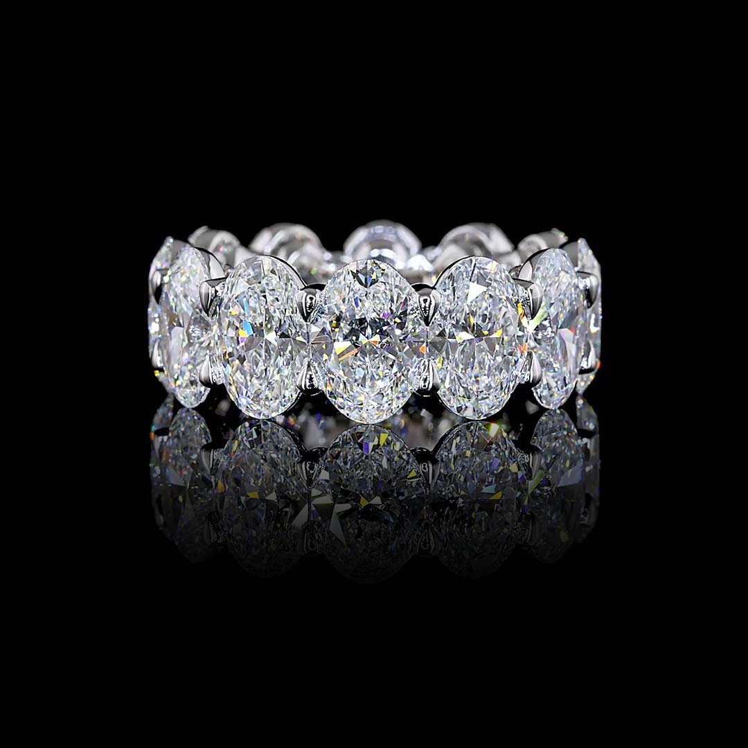 13 CTW Oval Lab Grown Diamond Eternity Band