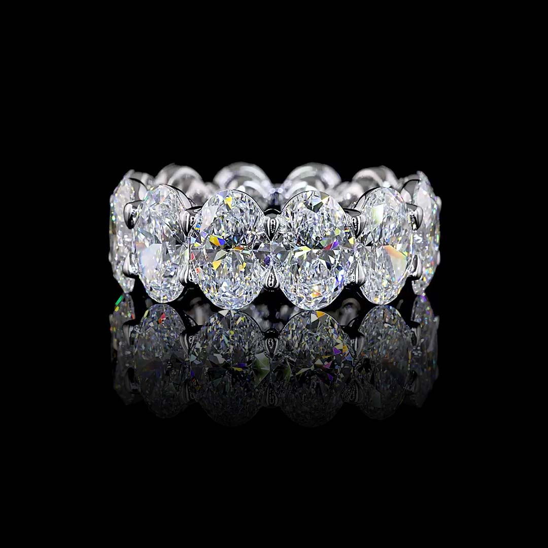 13 CTW Oval Lab Grown Diamond Eternity Band