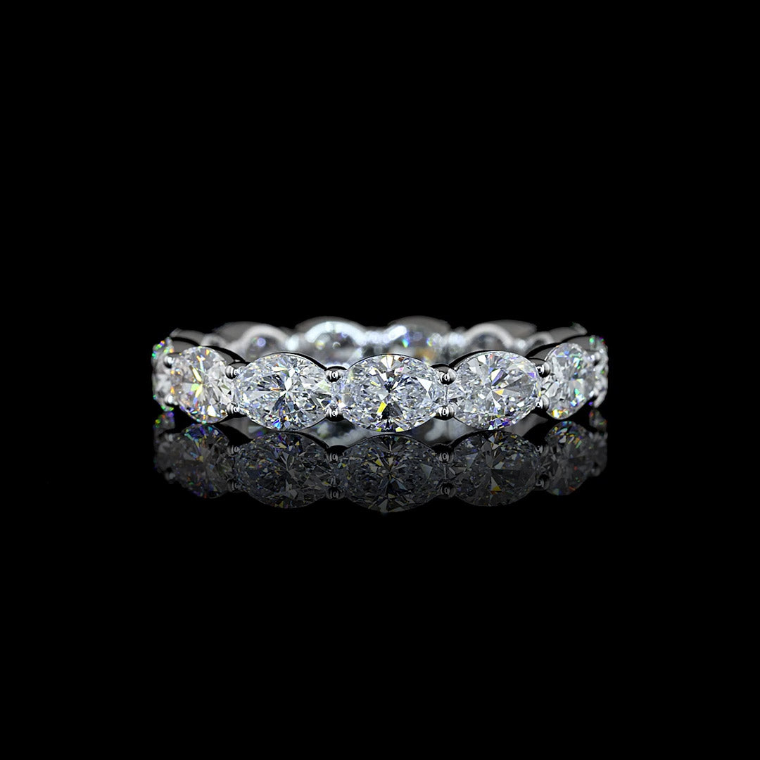 3.5 CTW East-West Oval Lab Grown Diamond Eternity Band