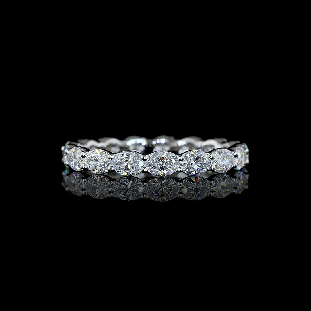 1.5 CTW East-West Oval Lab Grown Diamond Eternity Band