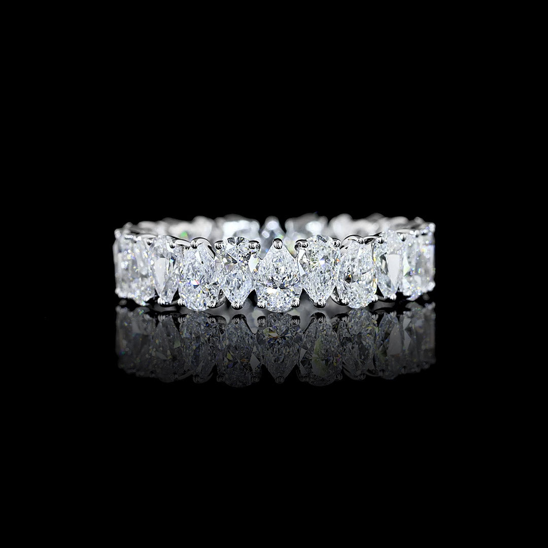 3 CTW Alternating Pear Lab Grown Diamond Eternity Band