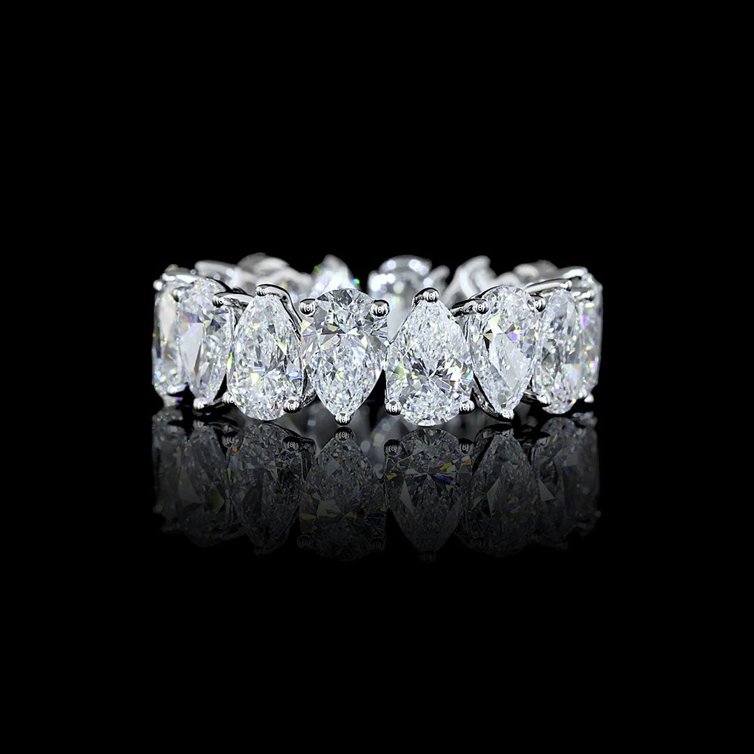 6 CTW Alternating Pear Lab Grown Diamond Eternity Band