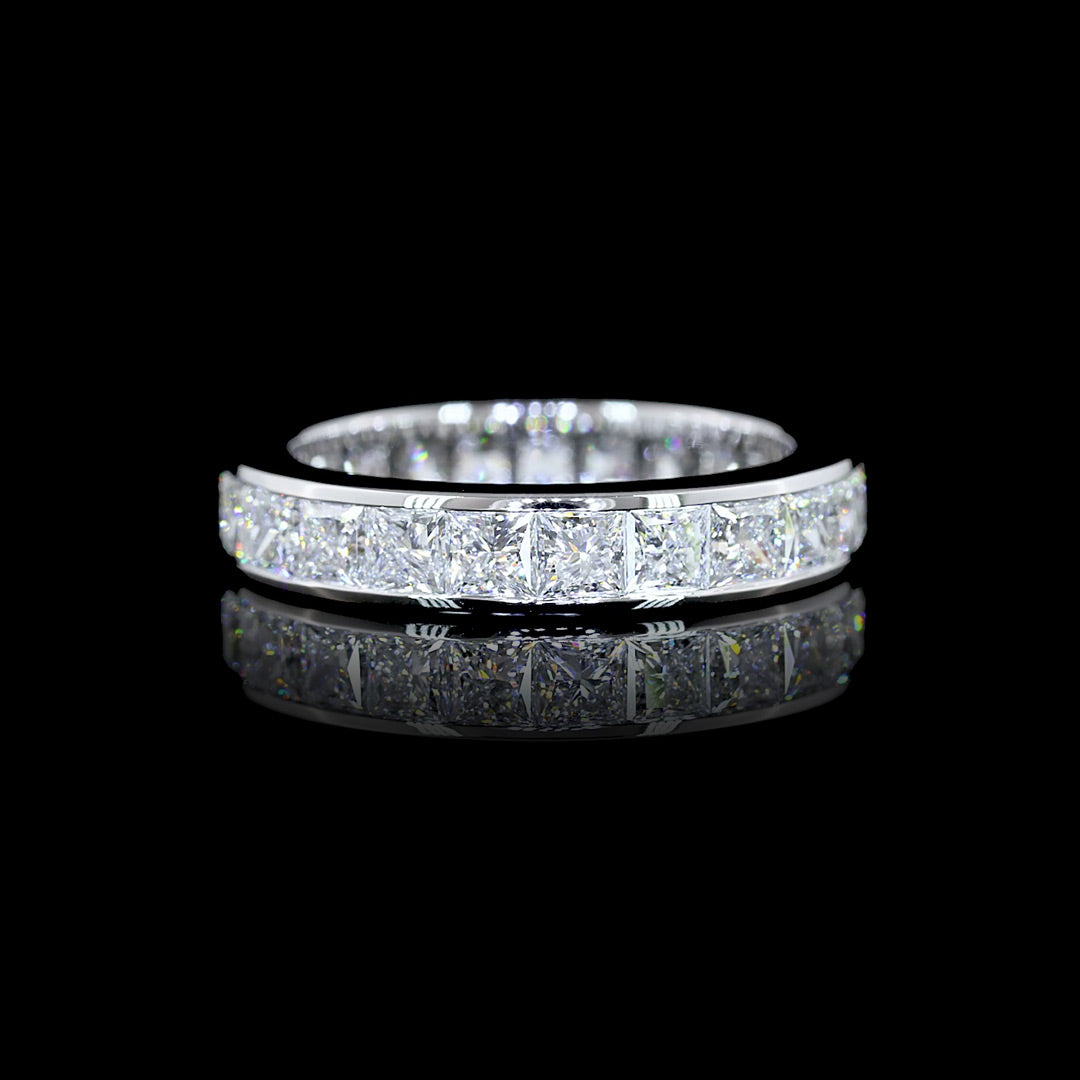 3.5 CTW Princess Lab Grown Diamond Channel Set Eternity Band