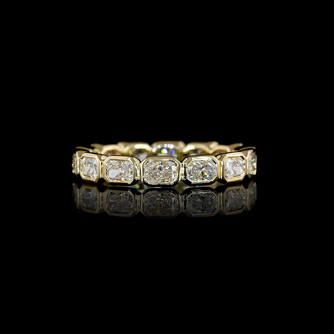 1.5 CTW East-West Radiant Bezel Lab Grown Diamond Eternity Band