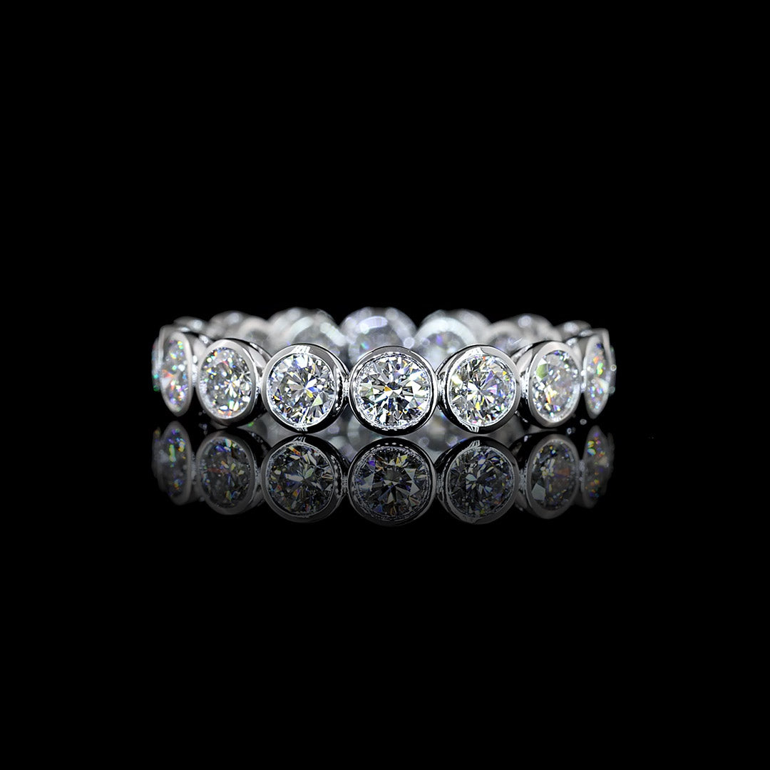 2 CTW Round Bezel Lab Grown Diamond Eternity Band