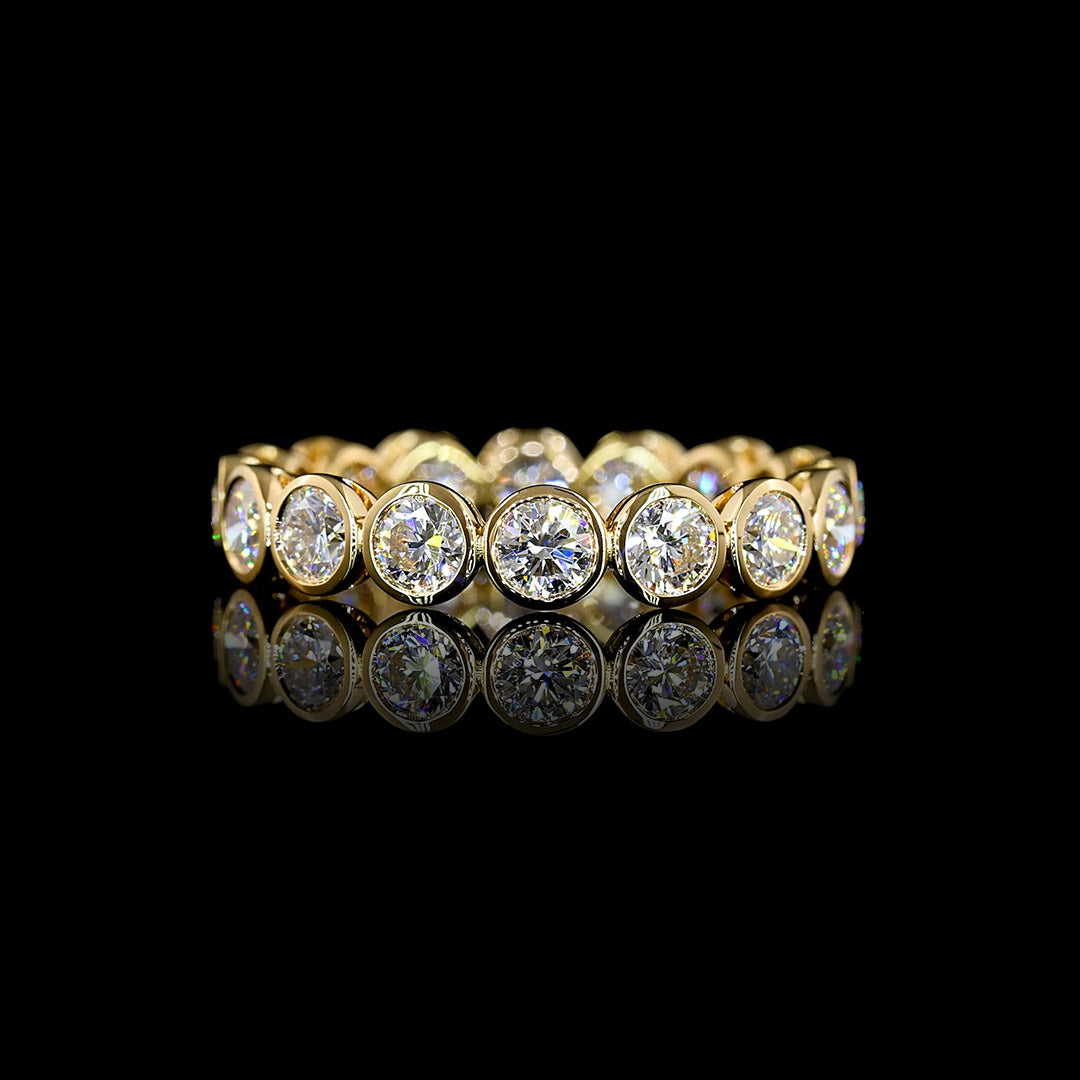 2 CTW Round Bezel Lab Grown Diamond Eternity Band