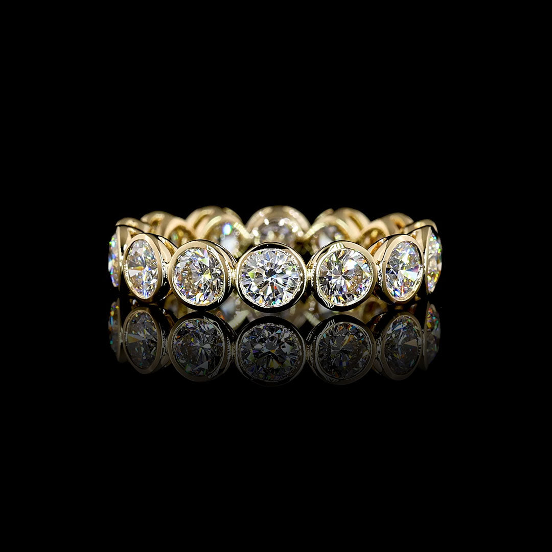 3 CTW Round Bezel Lab Grown Diamond Eternity Band