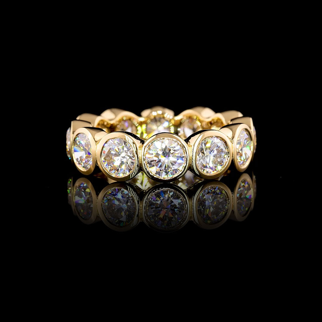 5 CTW Round Bezel Lab Grown Diamond Eternity Band