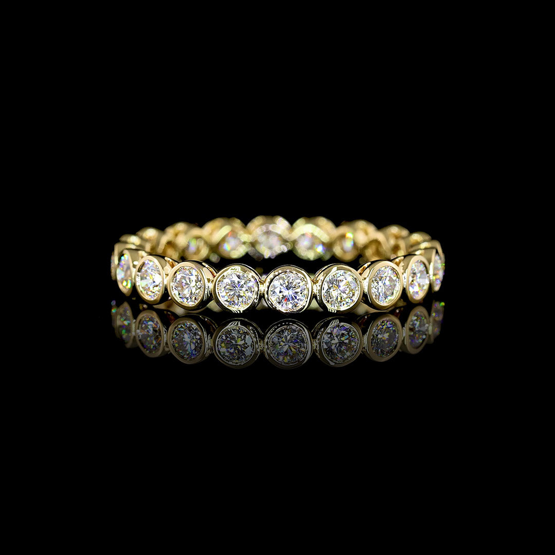 1 CTW Round Bezel Lab Grown Diamond Eternity Band