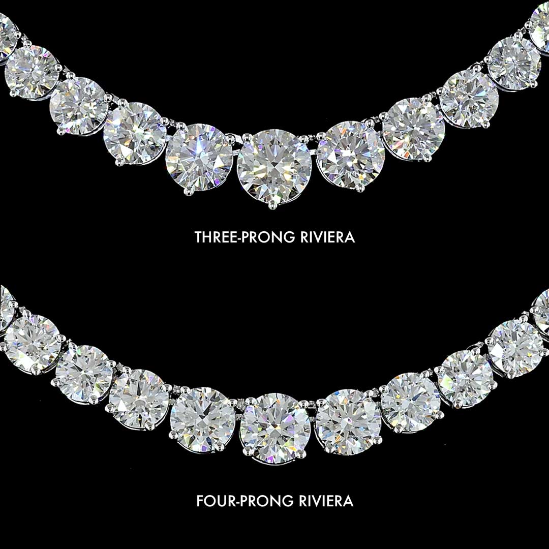 10 CTW Round Lab Grown Diamond Riviera Necklace
