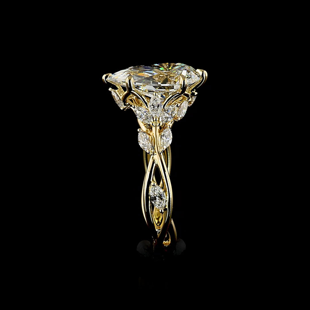 Twisted Vine Pear Lab Grown Diamond Engagement Ring