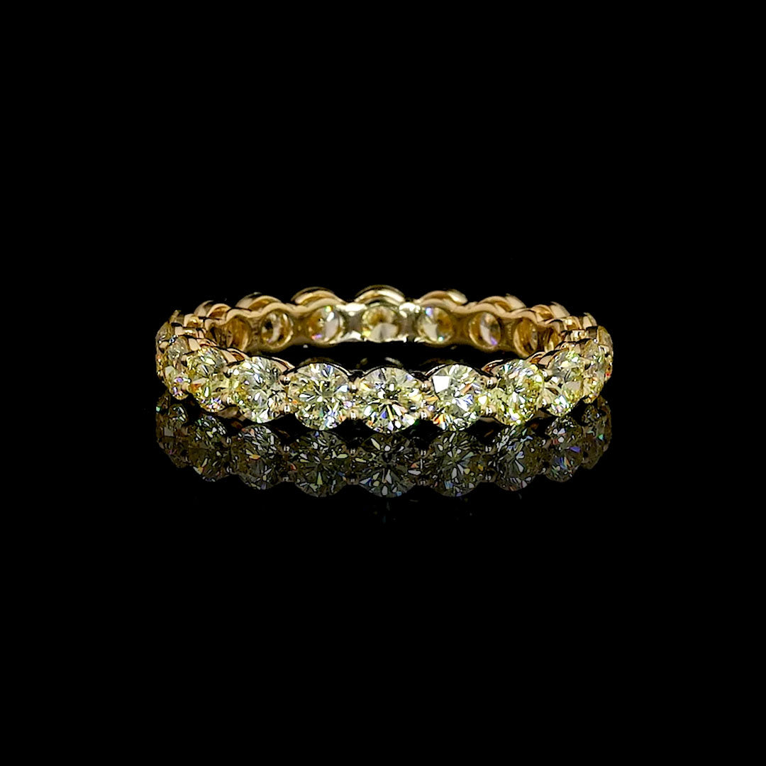 2 CTW Round Yellow Lab Grown Diamond Eternity Band
