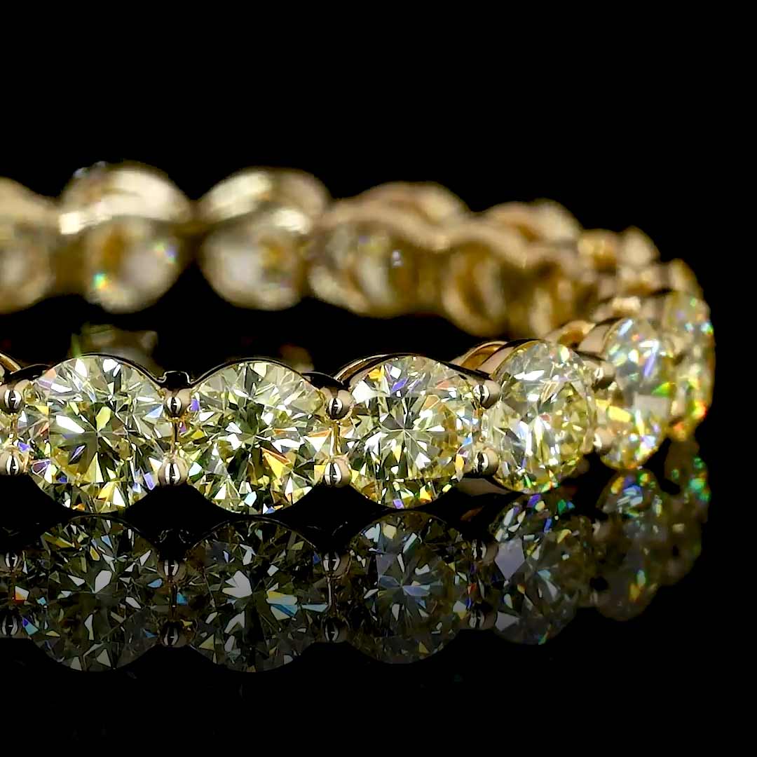 2 CTW Round Yellow Lab Grown Diamond Eternity Band