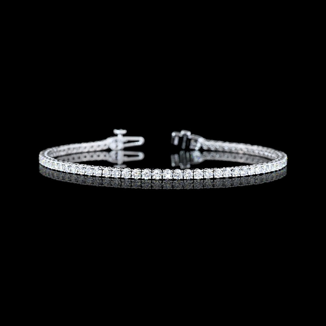 3 CTW Round Lab Grown Diamond Tennis Bracelet