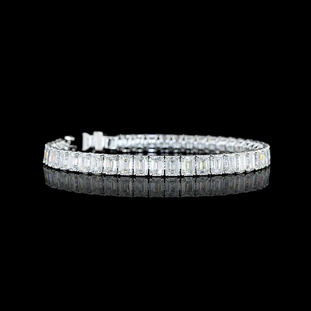20 CTW Emerald Lab Grown Diamond Tennis Bracelet