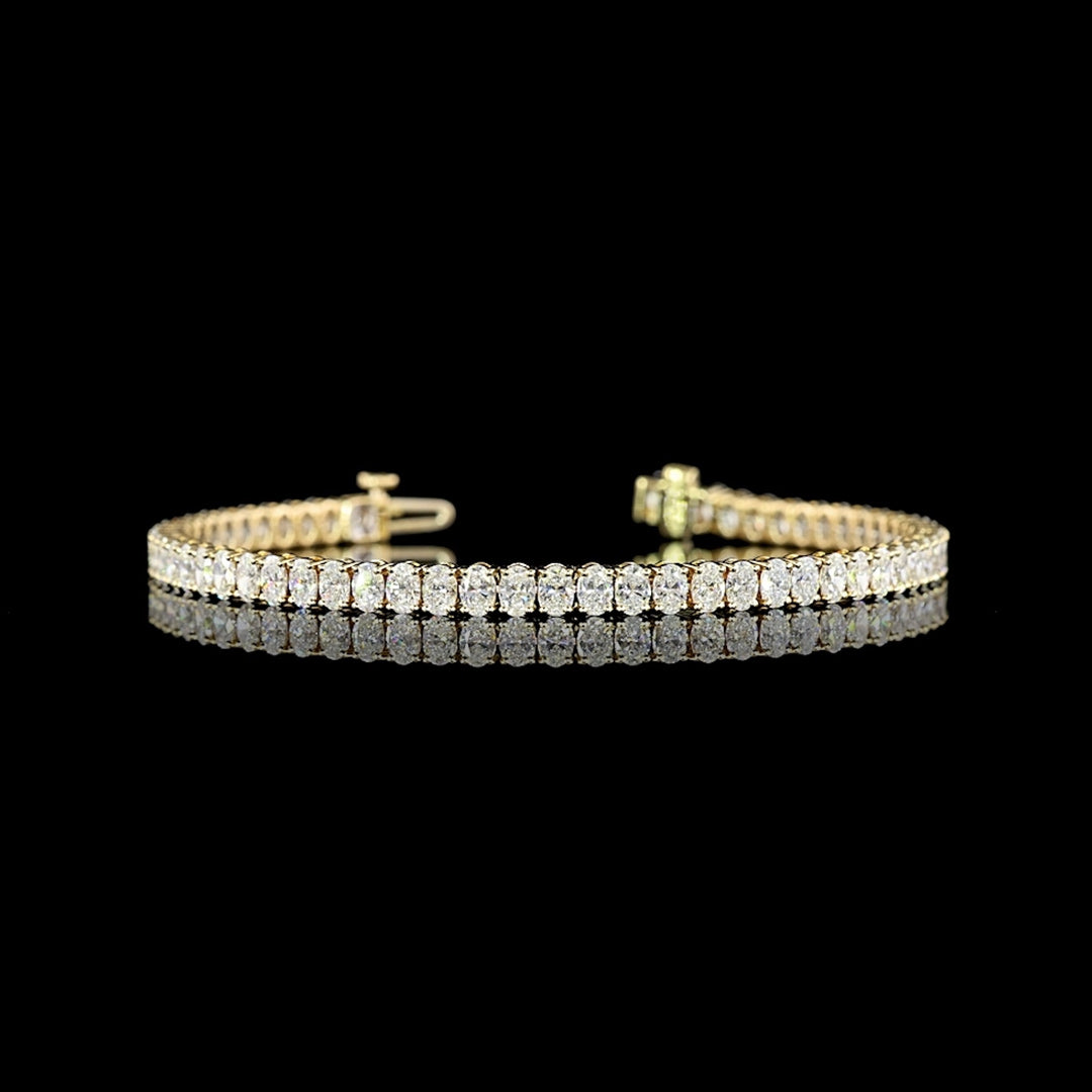 6 CTW Oval Lab Grown Diamond Tennis Bracelet