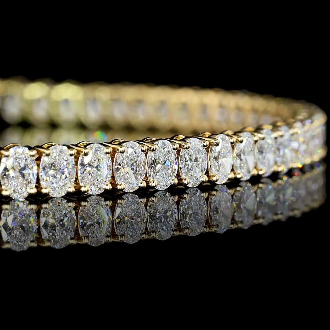 6 CTW Oval Lab Grown Diamond Tennis Bracelet