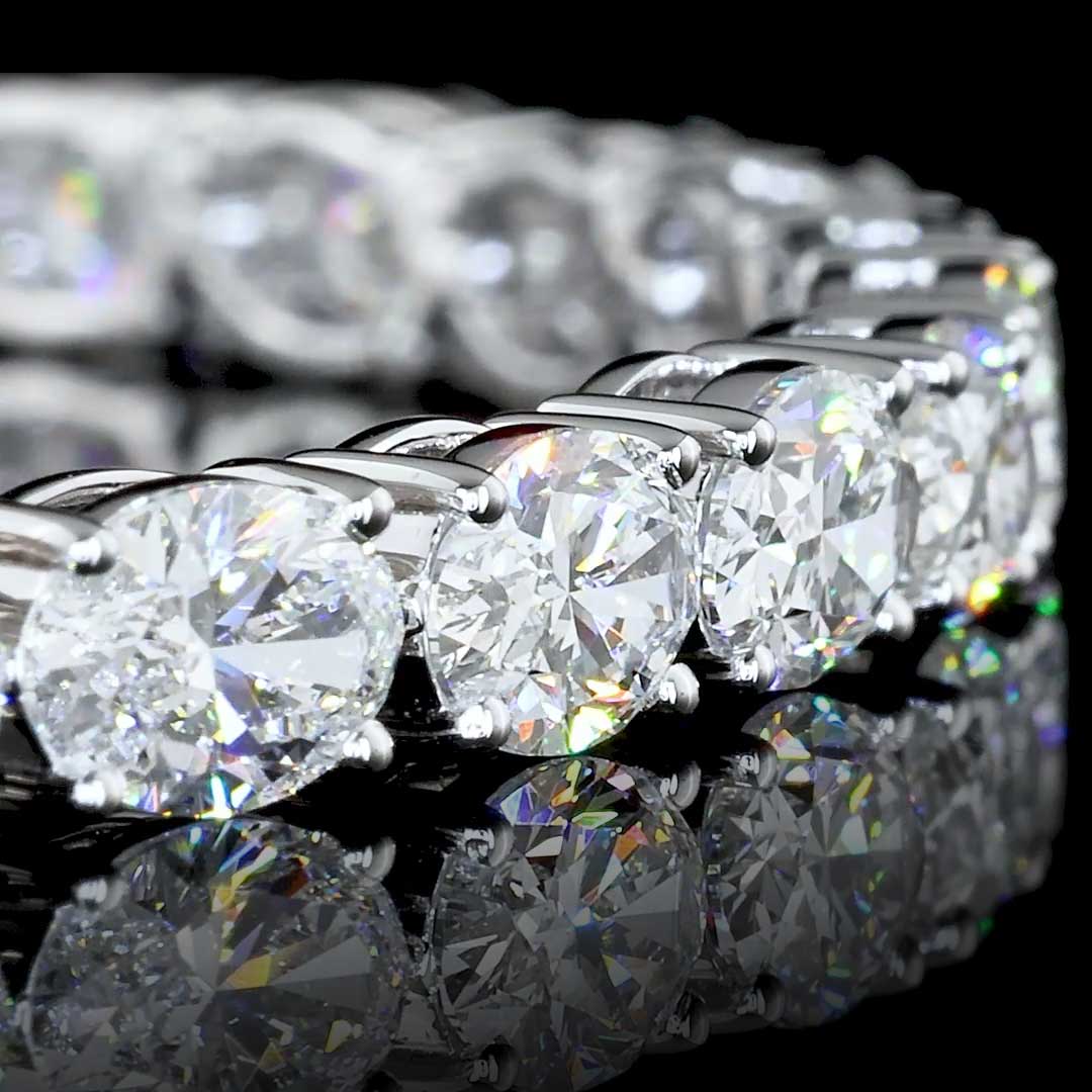 10 CTW East-West Oval Lab Grown Diamond Tennis Bracelet