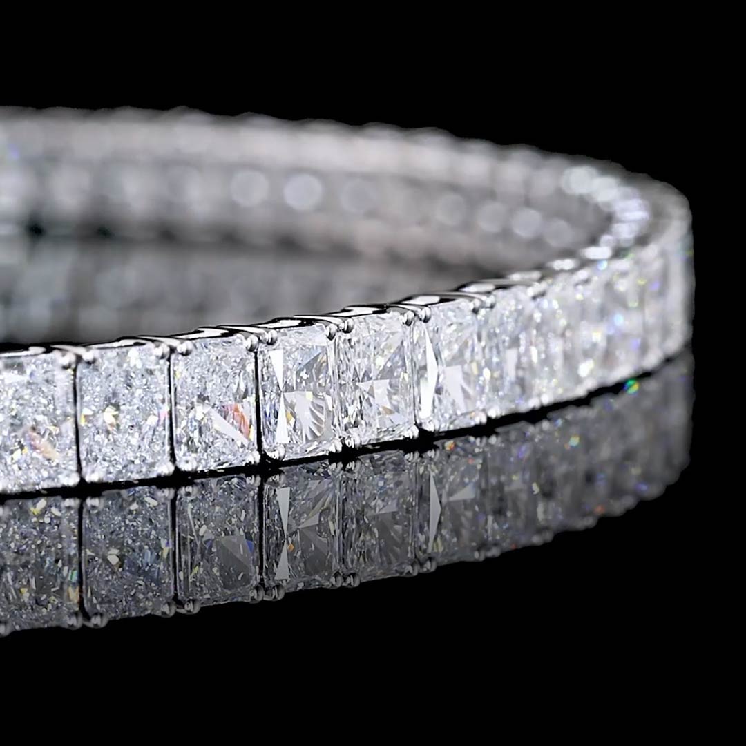 7 CTW Radiant Lab Grown Diamond Tennis Bracelet
