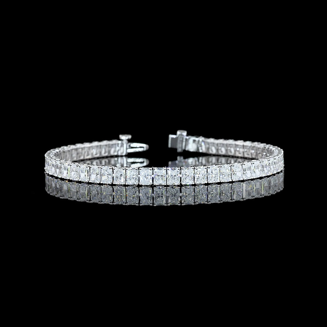10 CTW Radiant Lab Grown Diamond Tennis Bracelet