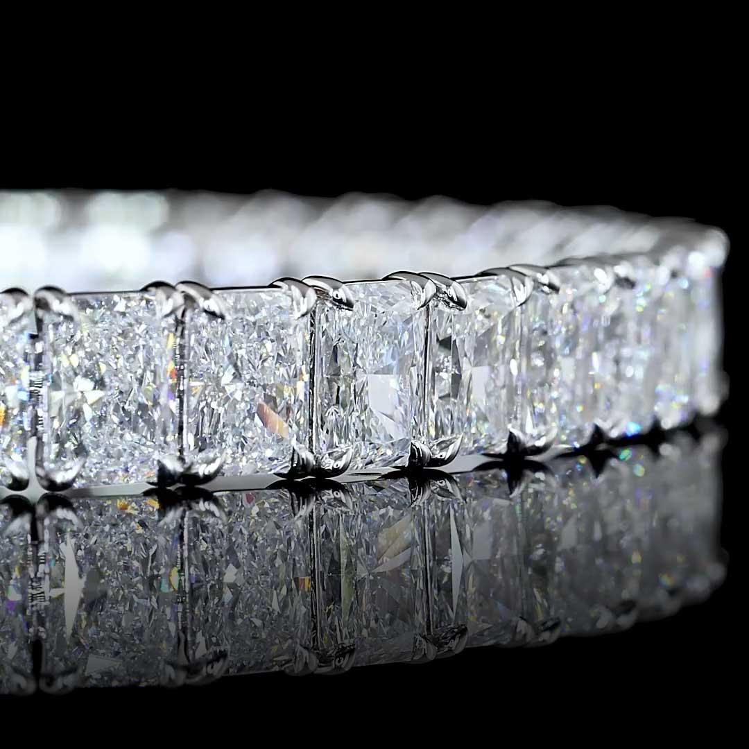 20 CTW Radiant Lab Grown Diamond Tennis Bracelet